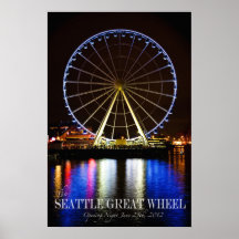 La gran rueda de Seattle - noche de la inauguració Impresiones