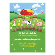 La granja del corral embroma invitaciones del cump comunicado