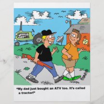 La granja embroma el dibujo animado de ATV /Tracto Flyer A Todo Color