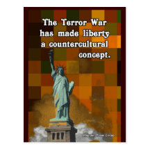 La guerra del terror y la libertad Countercultural Tarjetas Postales