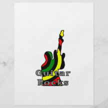 la guitarra oscila el soporte del texto del rasta  tarjetón