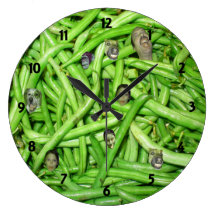 La haba verde dirige el reloj