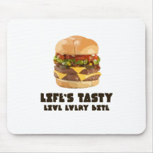 La hamburguesa sabrosa Mousepad de la vida