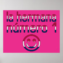 La Hermana Número 1 en colores de la bandera ameri Posters