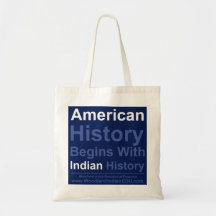 La historia americana comienza con la historia ind bolsa lienzo