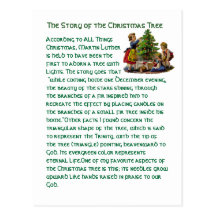 La historia del árbol de navidad tarjeta postal