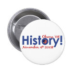 La historia Obama gana 2008 Pins