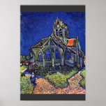 La iglesia en el Auvers-sur-Oise, por Vincent Van Poster