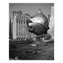 La IMPRESIÓN de la FOTO de la esfera B&W