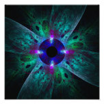 La impresión de la foto del arte abstracto del ojo
