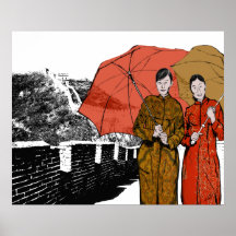 La impresión de la lona de la Gran Muralla Posters