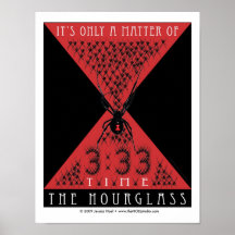 La impresión del reloj de arena poster