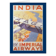 La India por Imperial Airways Tarjeta