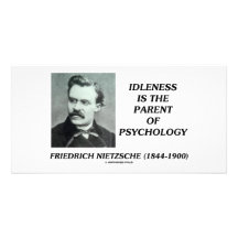 La indolencia es el padre de la psicología tarjeta fotografica personalizada