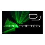 La industria musical de DJ carda verde negro Plantilla De Tarjeta De Negocio