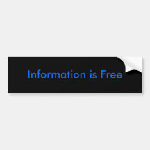 La información es pegatina libre pegatina de parachoque