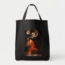 La inspiración de St Matthew, Caravaggio Bolsa De Mano