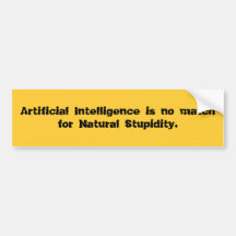 La inteligencia artificial no es ningún partido pa pegatina de parachoque
