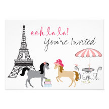 La invitación bonita del cumpleaños del caballo de