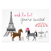 La invitación bonita del cumpleaños del caballo de