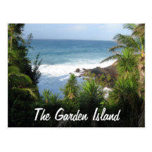 la isla del jardín tarjeta postal