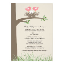 La jerarquía del pájaro de bebé - fiesta de bienve invitacion personalizada