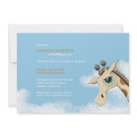 La jirafa en la fiesta de cumpleaños de los niños  invitaciones