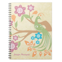 La joya personalizada entonó el cuaderno floral de