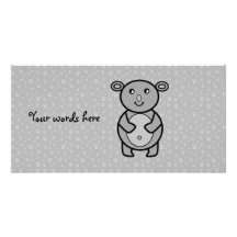 La koala sonriente refiere el modelo de la pata tarjetas con fotos personalizadas