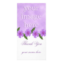 La lavanda le agradece las tarjetas de la foto plantilla para tarjeta de foto