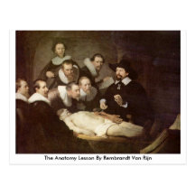 La lección de la anatomía de Rembrandt Van Rijn Postales