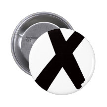 La letra americana inglesa "X " Pins
