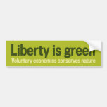 La libertad es verde pegatina de parachoque