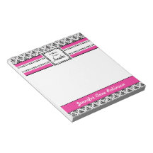 La libreta personalizada de moda del chica rosado  bloc de papel