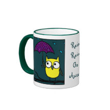 La lluvia de la lluvia sale - taza del pequeño búh