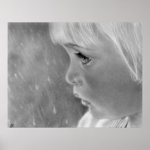 La lluvia va poster/impresión ausentes