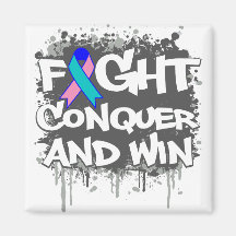 La lucha del cáncer de tiroides conquista y gana imán de frigorífico