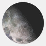 La luna de la tierra etiquetas redondas