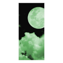 LA LUNA LLENA SE NUBLA VERDE LONA PERSONALIZADA