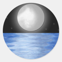 La luna riega a los pegatinas