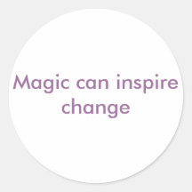 La magia puede inspirar el cambio etiquetas redondas
