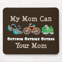 La mamá Outswim el Triathlon superado Outbike Mous Tapete De Raton