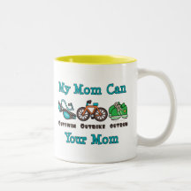 La mamá Outswim la taza superada Outbike del Triat