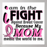 La mamá significa el mundo a mí cáncer de pecho poster