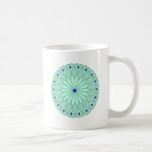 La mandala inspiró la flor azul claro taza de café