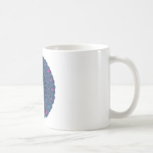 La mandala inspiró la flor azul marino tazas de café
