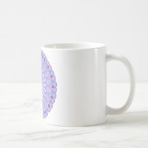 La mandala inspiró la flor de la lavanda tazas de café