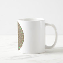 La mandala inspiró la flor de la tierra taza de café