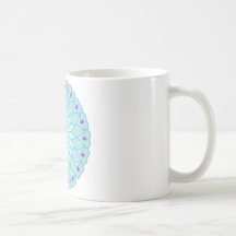 La mandala inspiró la flor de los azules cielos tazas