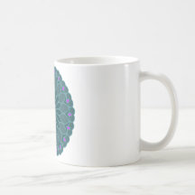 La mandala inspiró la flor del azul del trullo taza